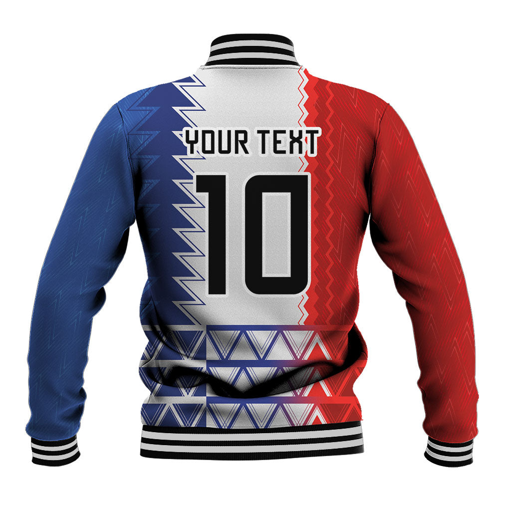 Haiti Football Custom Baseball Jacket Tribal African Abstract Graphic