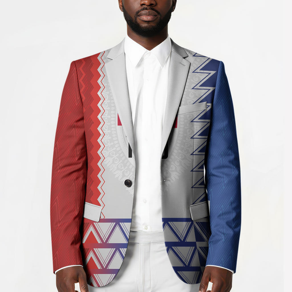 Haiti Football Custom Blazer Tribal African Abstract Graphic