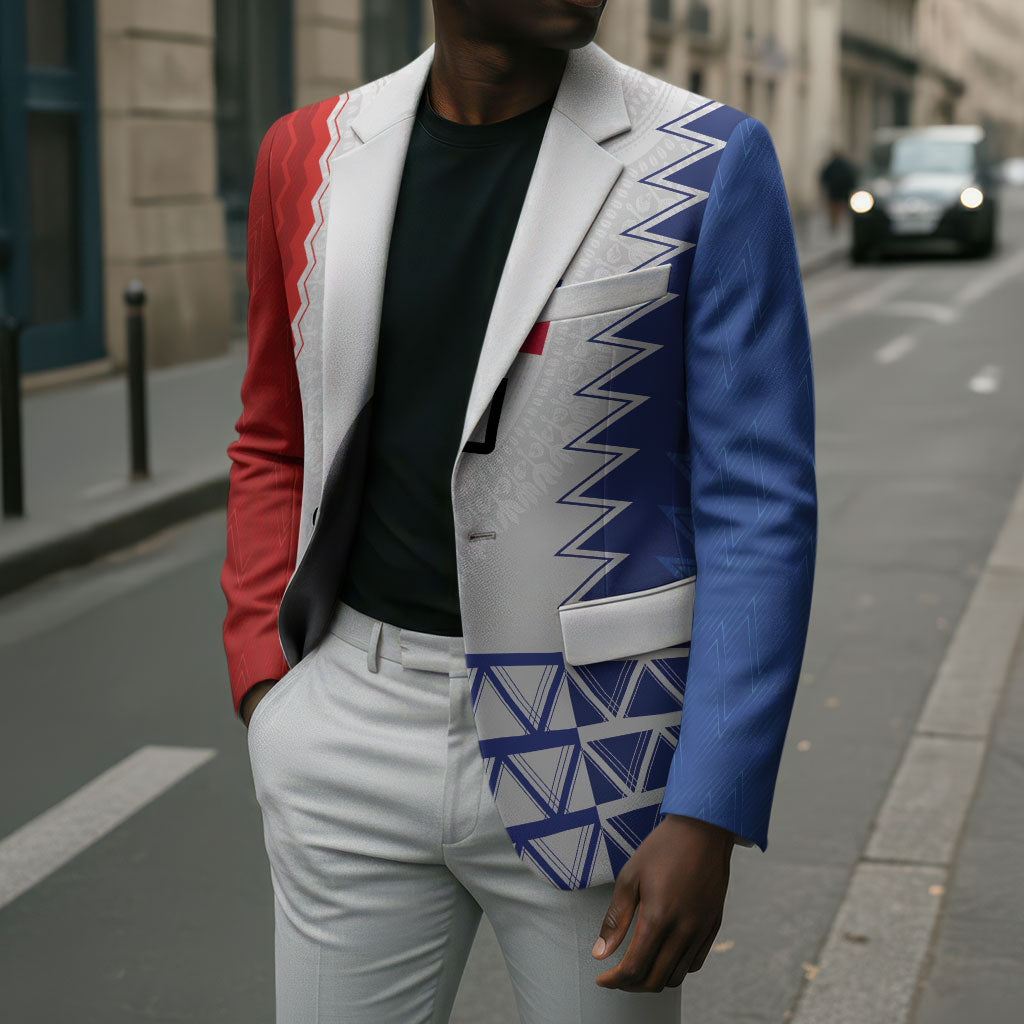 Haiti Football Custom Blazer Tribal African Abstract Graphic