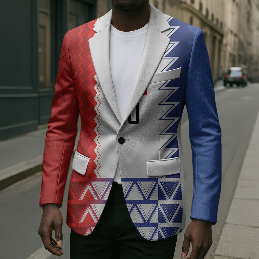 Haiti Football Custom Blazer Tribal African Abstract Graphic