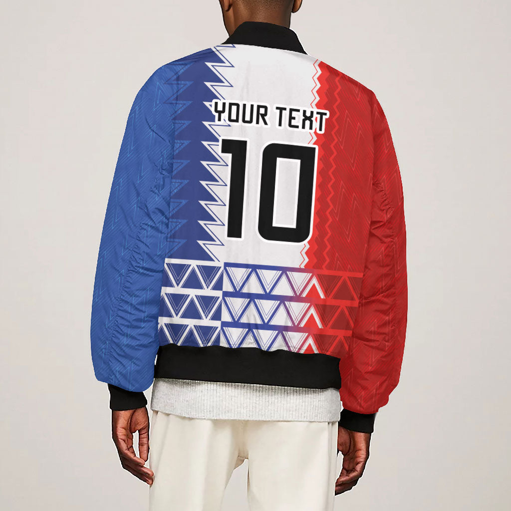 Haiti Football Custom Bomber Jacket Tribal African Abstract Graphic