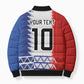 Haiti Football Custom Bomber Puffer Jacket Tribal African Abstract Graphic