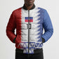 Haiti Football Custom Bomber Puffer Jacket Tribal African Abstract Graphic