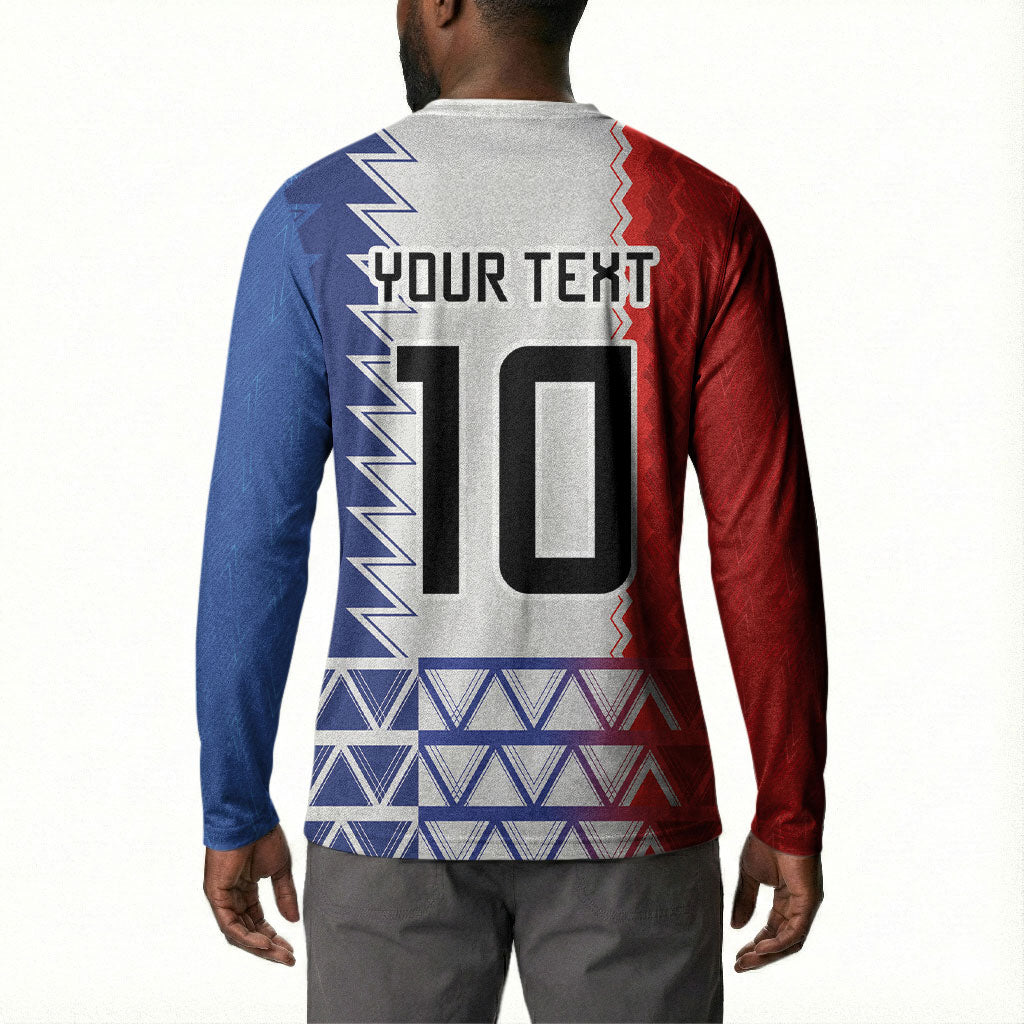 Haiti Football Custom Button Sweatshirt Tribal African Abstract Graphic