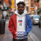 Haiti Football Custom Hoodie Tribal African Abstract Graphic