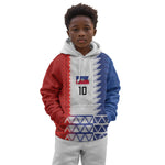 Haiti Football Custom Kid Hoodie Tribal African Abstract Graphic