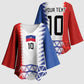 Haiti Football Custom Kimono Sleeve Blouse Tribal African Abstract Graphic