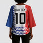 Haiti Football Custom Kimono Sleeve Blouse Tribal African Abstract Graphic