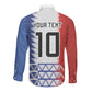 Haiti Football Custom Long Sleeve Button Shirt Tribal African Abstract Graphic