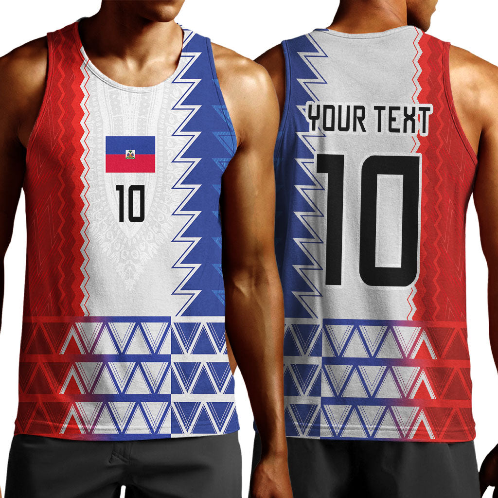 Haiti Football Custom Men Tank Top Tribal African Abstract Graphic