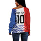 Haiti Football Custom Off Shoulder Sweater Tribal African Abstract Graphic