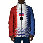 Haiti Football Custom Padded Jacket Tribal African Abstract Graphic