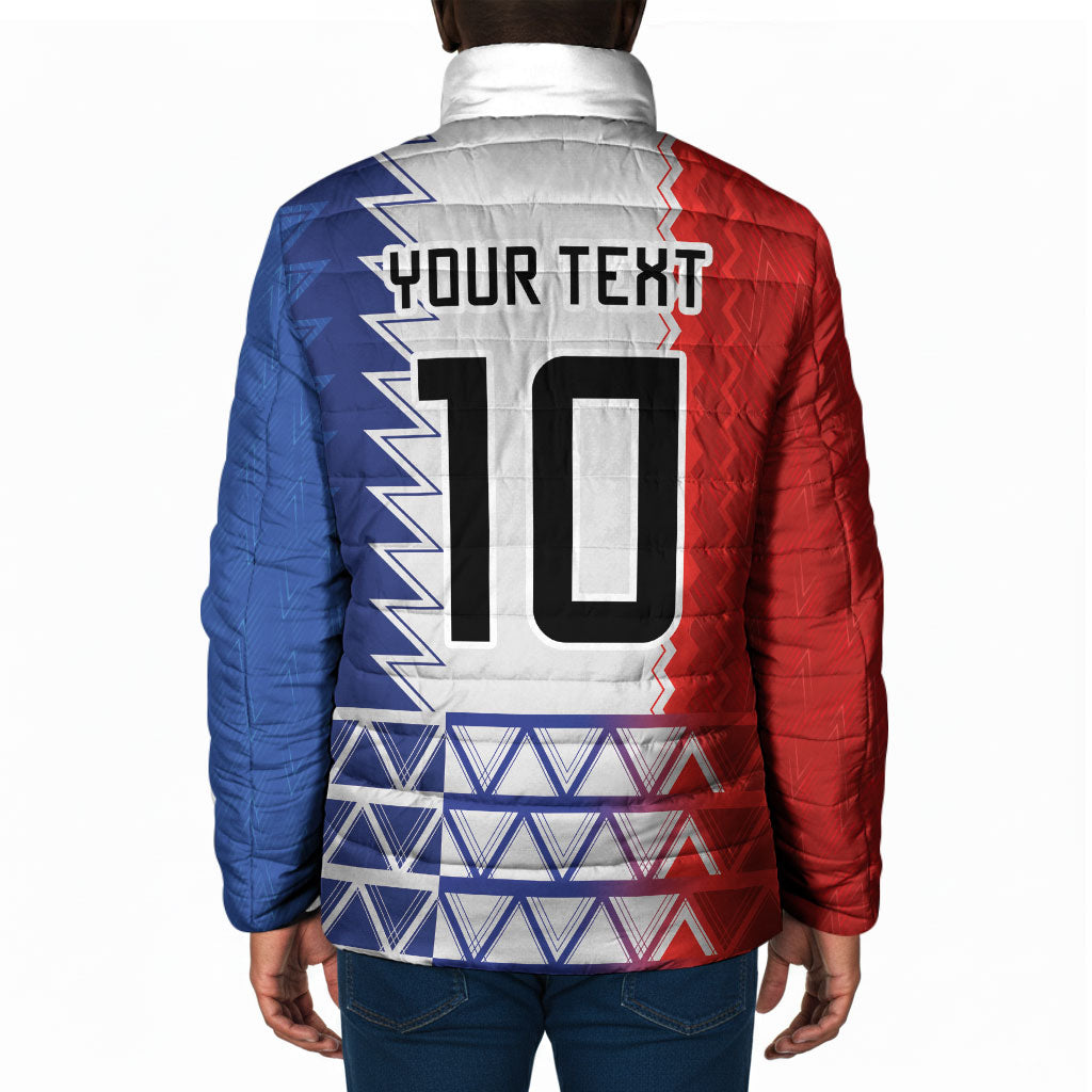 Haiti Football Custom Padded Jacket Tribal African Abstract Graphic