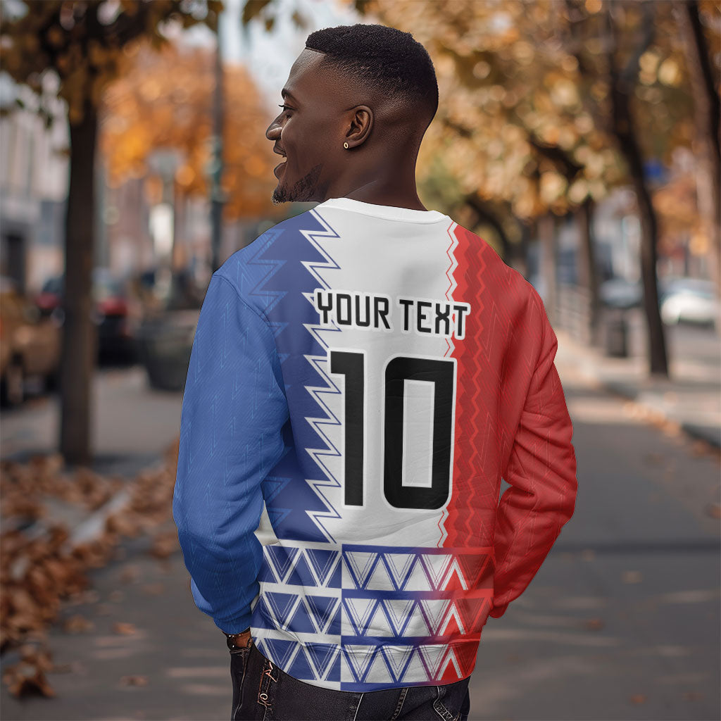 Haiti Football Custom Sweatshirt Tribal African Abstract Graphic