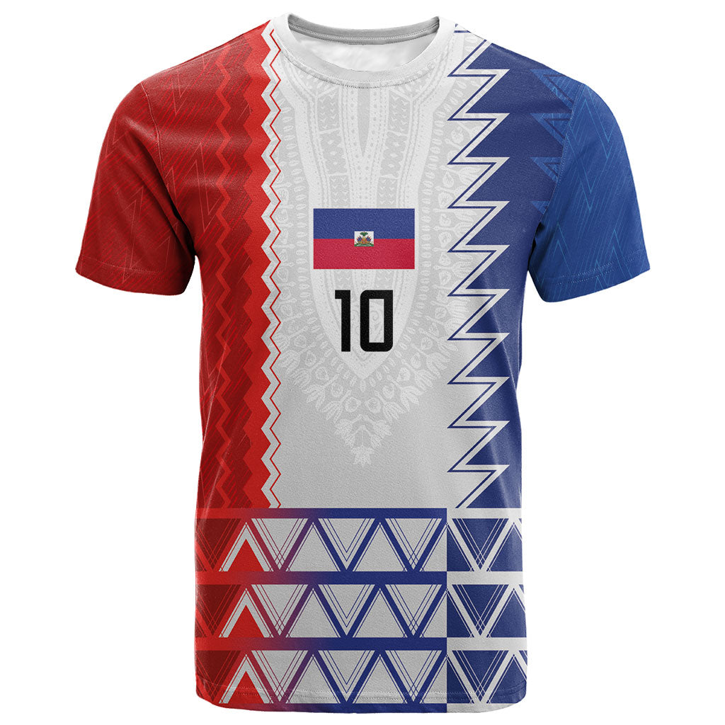 Haiti Football Custom T shirt Tribal African Abstract Graphic