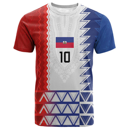 Haiti Football Custom T shirt Tribal African Abstract Graphic