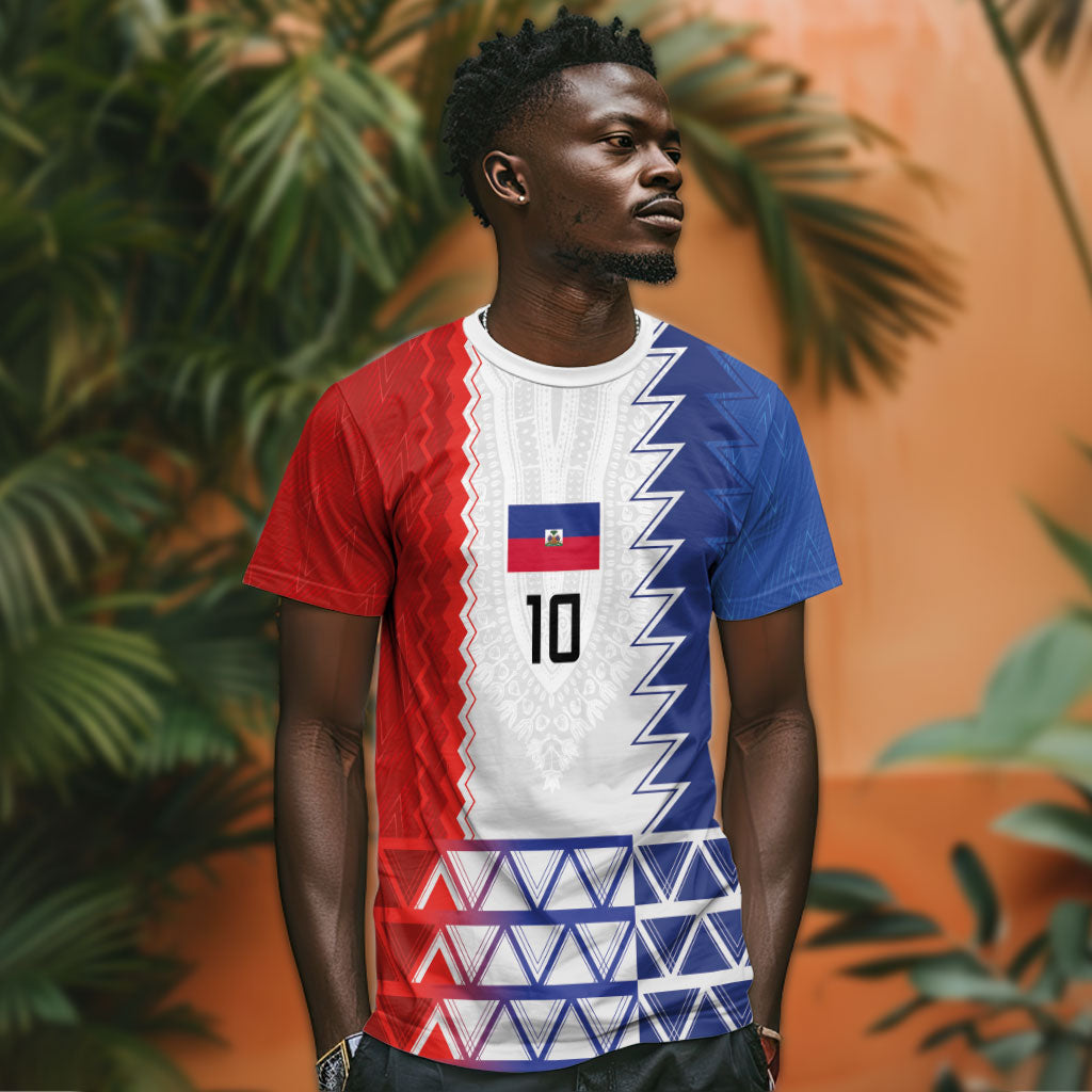 Haiti Football Custom T shirt Tribal African Abstract Graphic