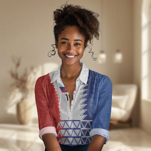 Haiti Football Custom Women Casual Shirt Tribal African Abstract Graphic