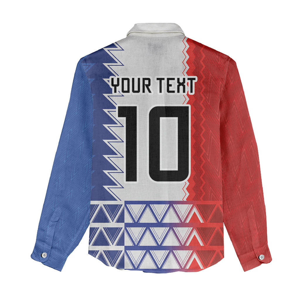 Haiti Football Custom Women Casual Shirt Tribal African Abstract Graphic