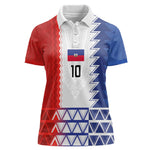 Haiti Football Custom Women Polo Shirt Tribal African Abstract Graphic