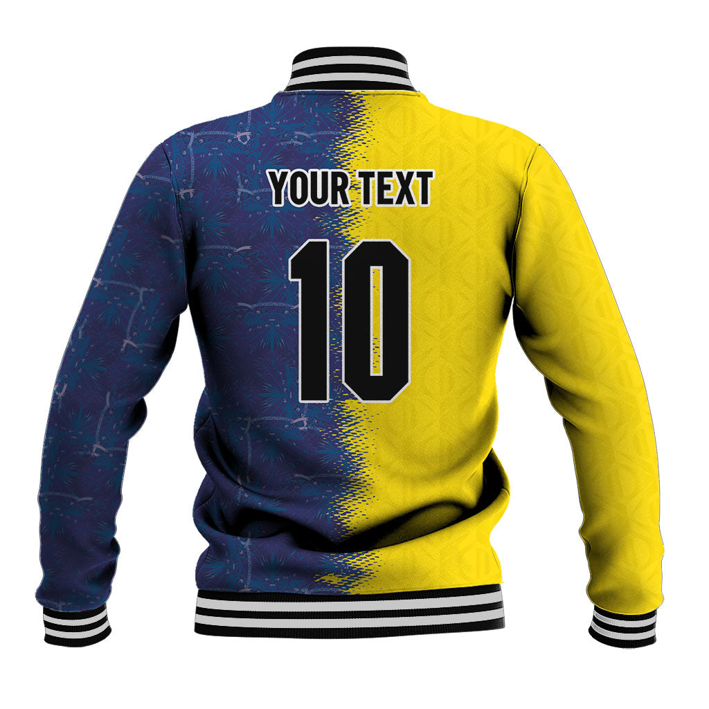 Haiti and Brazil Football Custom Baseball Jacket Splash Half Split
