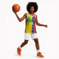 Haiti and Brazil Football Custom Basketball Jersey Splash Half Split