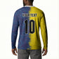 Haiti and Brazil Football Custom Button Sweatshirt Splash Half Split