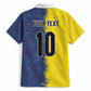 Haiti and Brazil Football Custom Hawaiian Shirt Splash Half Split
