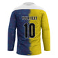 Haiti and Brazil Football Custom Hockey Jersey Splash Half Split