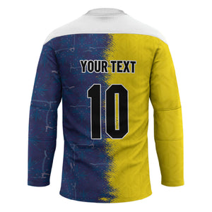 Haiti and Brazil Football Custom Hockey Jersey Splash Half Split