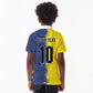 Haiti and Brazil Football Custom Kid Polo Shirt Splash Half Split