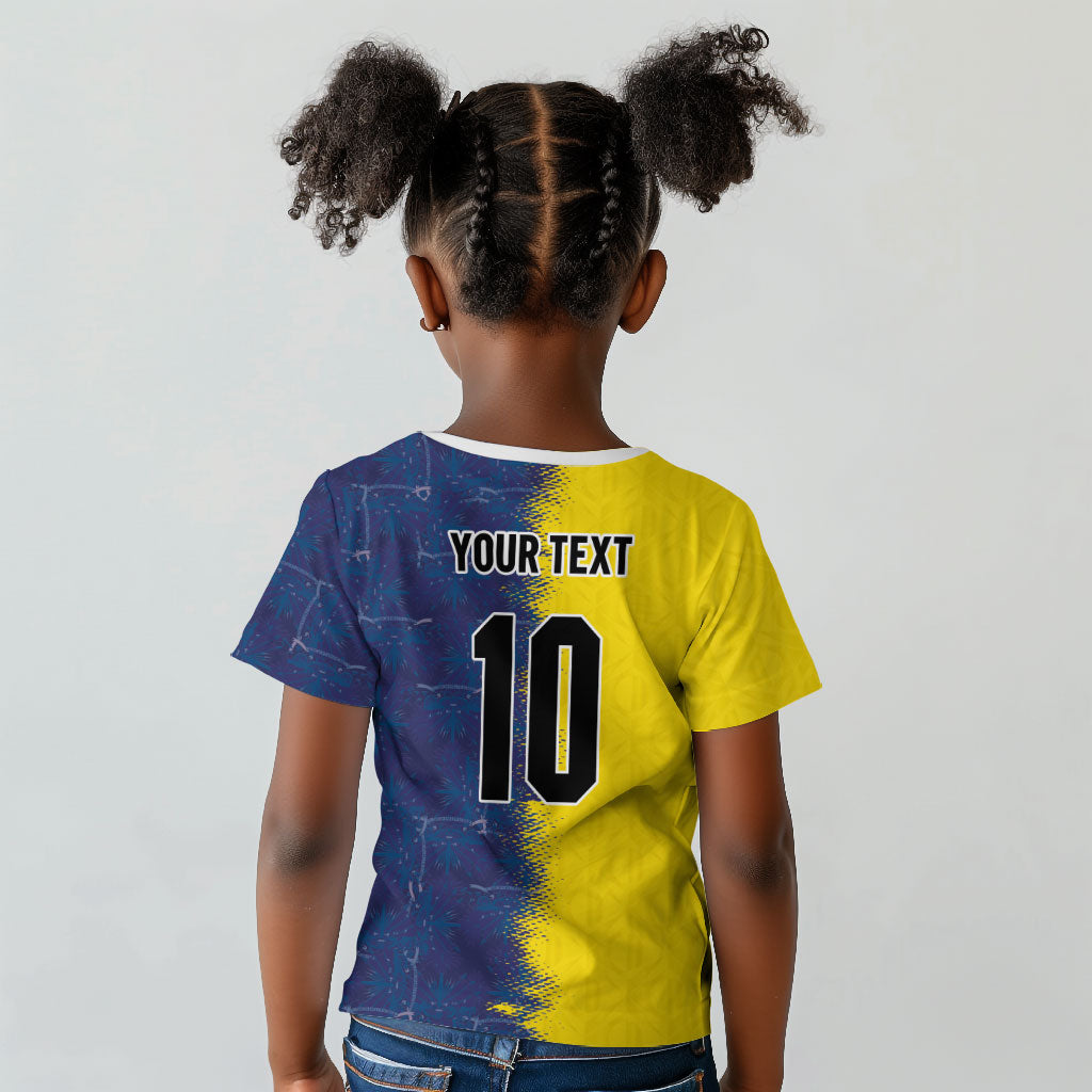 Haiti and Brazil Football Custom Kid T shirt Splash Half Split