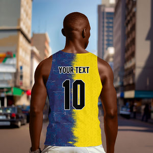 Haiti and Brazil Football Custom Men Tank Top Splash Half Split