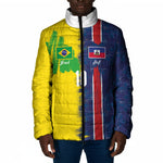 Haiti and Brazil Football Custom Padded Jacket Splash Half Split