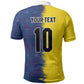Haiti and Brazil Football Custom Polo Shirt Splash Half Split