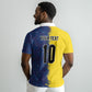 Haiti and Brazil Football Custom Polo Shirt Splash Half Split LT03