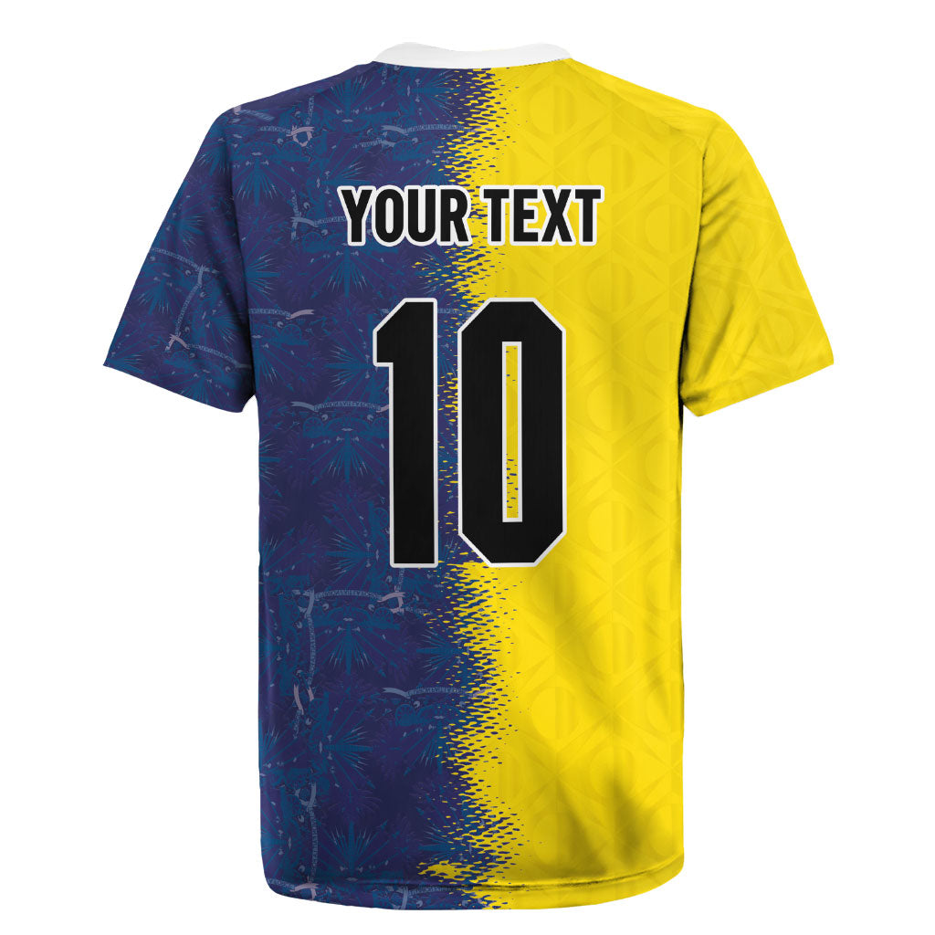 Haiti and Brazil Football Custom Rugby Jersey Splash Half Split