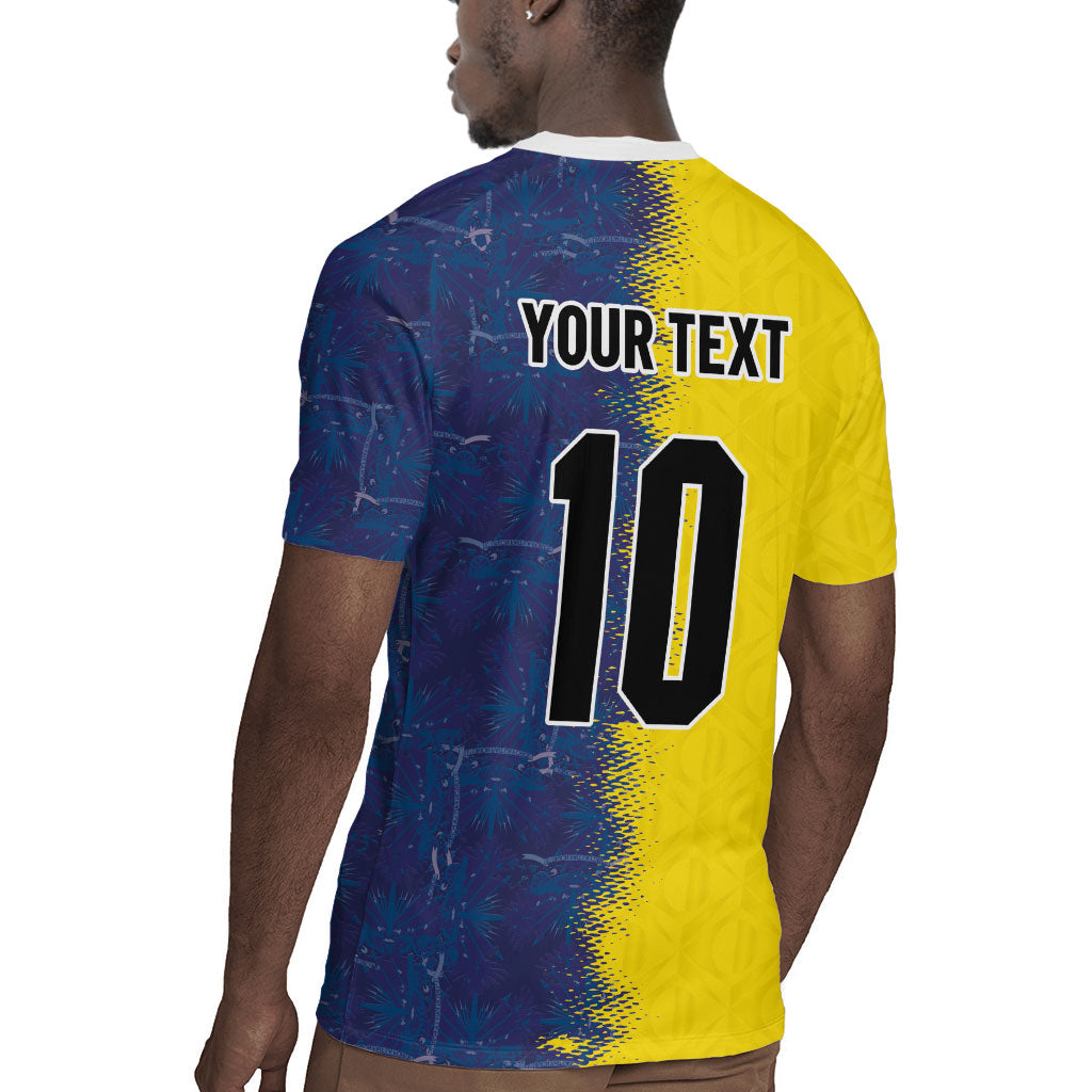 Haiti and Brazil Football Custom Rugby Jersey Splash Half Split
