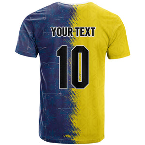 Haiti and Brazil Football Custom T shirt Splash Half Split