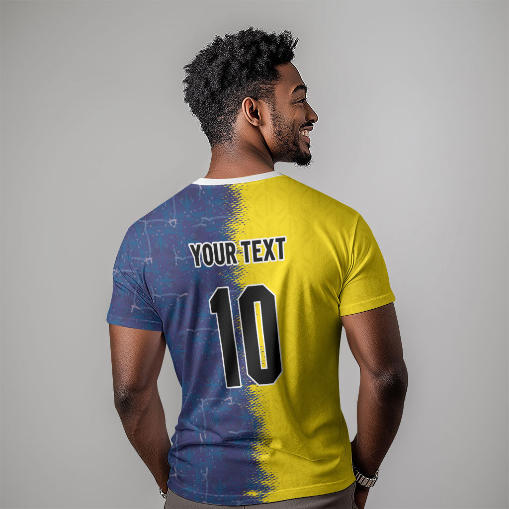Haiti and Brazil Football Custom T shirt Splash Half Split