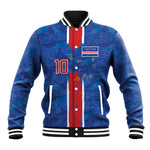 Cabo Verde Custom Baseball Jacket Paint Brush Stroke Shark Pattern Map Design