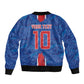 Cabo Verde Custom Bomber Jacket Paint Brush Stroke Shark Pattern Map Design
