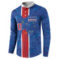 Cabo Verde Custom Button Sweatshirt Paint Brush Stroke Shark Pattern Map Design