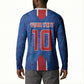 Cabo Verde Custom Button Sweatshirt Paint Brush Stroke Shark Pattern Map Design