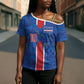 Cabo Verde Custom Cross Shoulder Shirt Paint Brush Stroke Shark Pattern Map Design