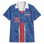 Cabo Verde Custom Hawaiian Shirt Paint Brush Stroke Shark Pattern Map Design