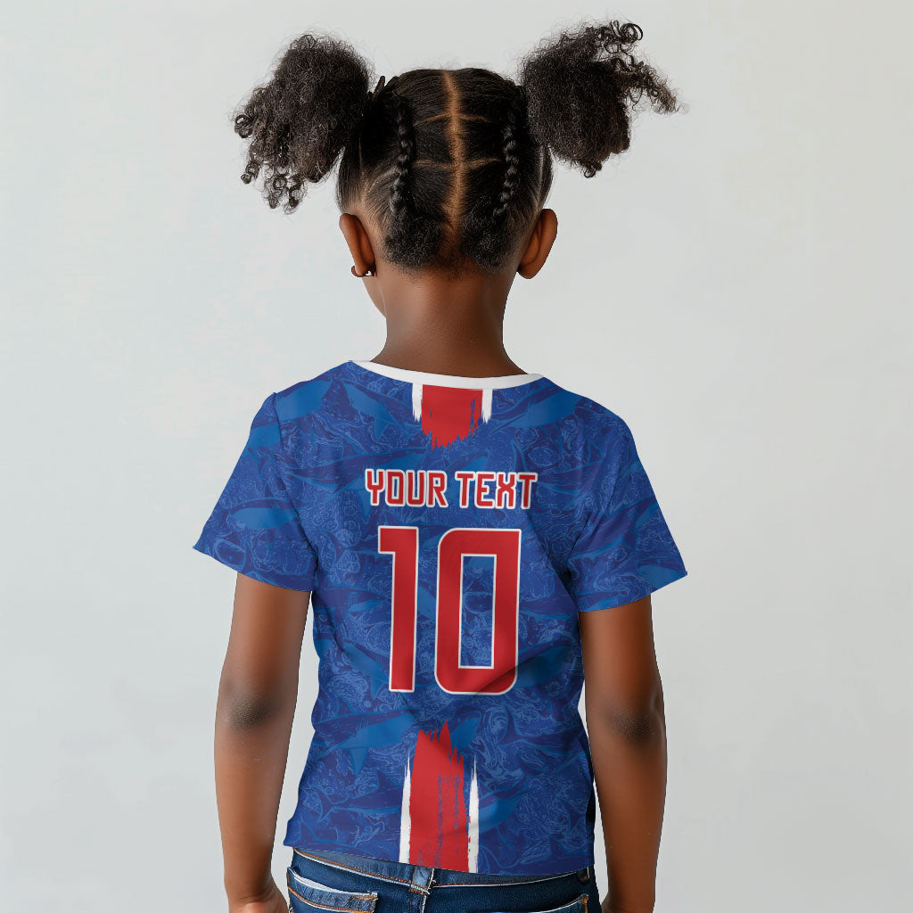 Cabo Verde Custom Kid T shirt Paint Brush Stroke Shark Pattern Map Design