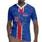 Cabo Verde Custom Rugby Jersey Paint Brush Stroke Shark Pattern Map Design