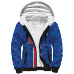 Cabo Verde Custom Sherpa Hoodie Paint Brush Stroke Shark Pattern Map Design