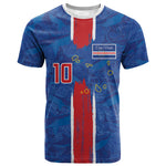 Cabo Verde Custom T shirt Paint Brush Stroke Shark Pattern Map Design